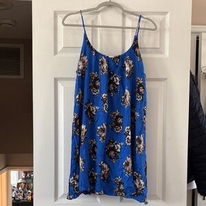 Blu Pepper Vibrant Blue Floral Mini Dress